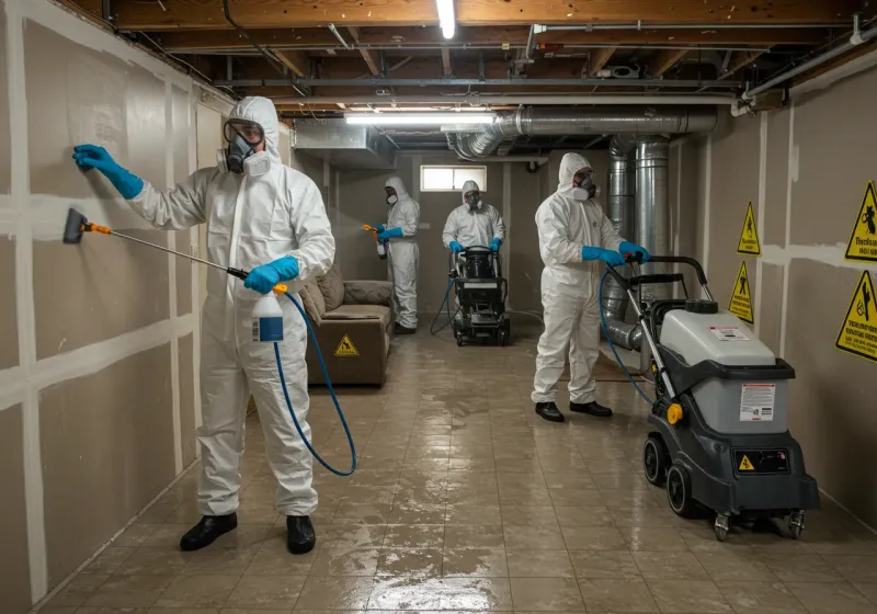 Basement Moisture Removal and Structural Drying process in Webb City, MO